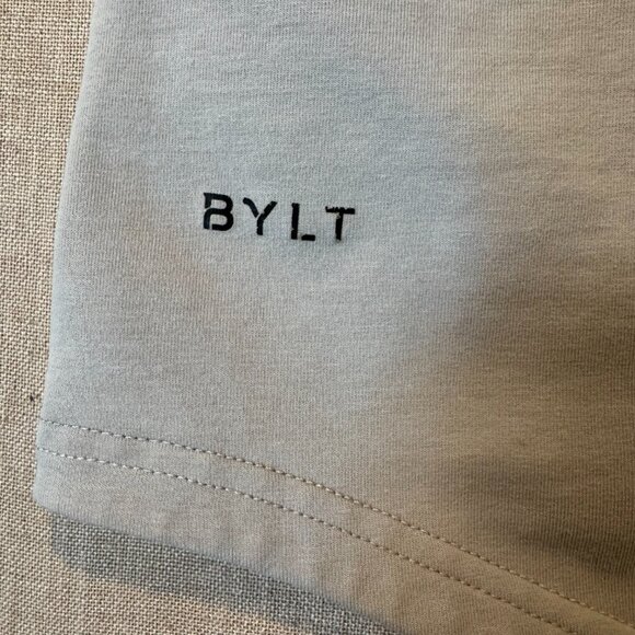 BYLT Premium Basics LUX Tee Men’s Large Gray Crew Neck Drop Cut T-Shirt - Picture 3 of 6